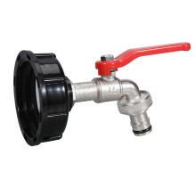 Adaptateur de raccord pour tuyau d'arrosage pour réservoirs IBC, filetage grossier S60X6 vers raccord en laiton 1/2 pouce, adaptateur pour