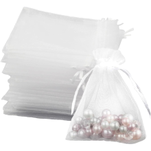 Sacs en organza transparent à cordon pour petits sacs en filet, réutilisables, emballage sécurisé, cadeau élégant et raffiné