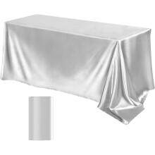 Nappe rectangulaire pour tables à manger, nappe élégante en satin, nappe rectangulaire en soie brillante pour banquet de mariage