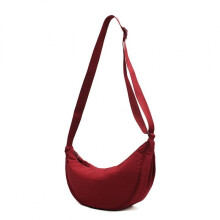 Geantă crossbody cu design în formă de semilună, curea de umăr ușoară și reglabilă, închidere cu fermoar durabilă, material impermeabil,