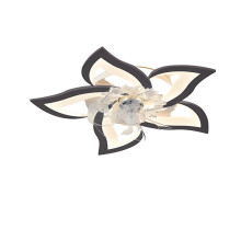 Ventilateur de plafond à 3 modes de couleur, ventilateur de plafond encastré avec télécommande et éclairage, ventilateur de plafond extra-plat