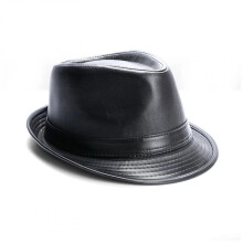 Șapcă Fedora vintage elegantă, din poliester și piele PU, design clasic, aspect minimalist și discret, moale, ușoară, durabilă și