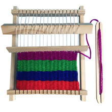 Tear para iniciantes, kit de tear de madeira com recursos para produção DIY, estrutura de madeira de alta qualidade com pente rígido, artesanato