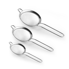 Fine Mesh Strainer for Kitchen, Stainless Steel Fine Mesh Colander with Long Handle, Durable Baking Tools Flour Sifter Tea Coffee Strainer,