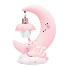 Cartoon-Nachtlampe fürs Kinderzimmer, leuchtendes Spielzeug mit Mondlichteffekt, Wohnaccessoire mit LED-Technologie, Nachtlicht mit Berührungssensor