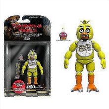(15CM Chica) FNAF Sundrop Action Figure 25-26cm Boss Sun & Moon Joker Freddy Bonnie Foxy Chica Fazbear Movable Model Toy