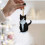 Black Cat Christmas Ornament Acrylic Round 1pc 6