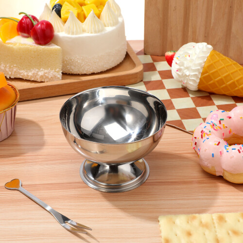 16Pcs Stackable Stainless Steel Dessert Cups Cream Bowl Set 2