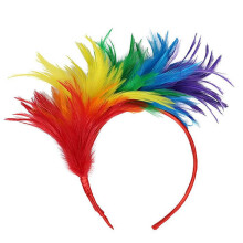 (Colourful) 1920s Headband Feather Headband 20s Style Hairband Retro Hair Band Gatsby Party Flapper Headpiece Black