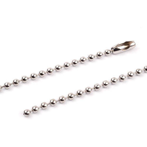200 τεμάχια ασημένια μπρελόκ με αλυσίδα 10cm 2.4mm 2