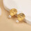 18K Gold Plated Floral Pearl Stud Earrings 5