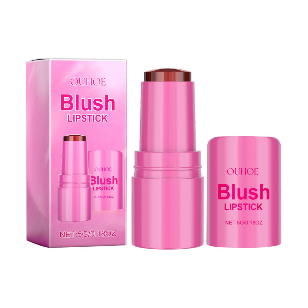 (1, Rose Pink) Creamy Blush Stick Long Lasting Nourishing Blush Tint Blendable Multi Stick for Eyes, Lips & Cheeks
