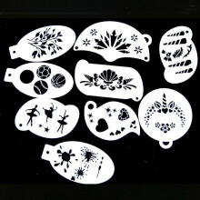 (9 pcs 04) Bowitzki 45 Pcs Reusable Face Paint Stencils for Kids, Painting Templates, Party Gifts Set