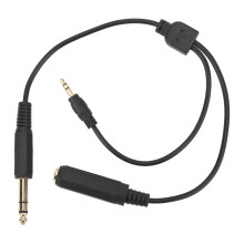 Audio-Splitter-Adapterkabel, teilt einen Stereoausgang in zwei Ausgänge auf – einfach per Plug & Play, robust und mit HiFi-Klangübertragung.