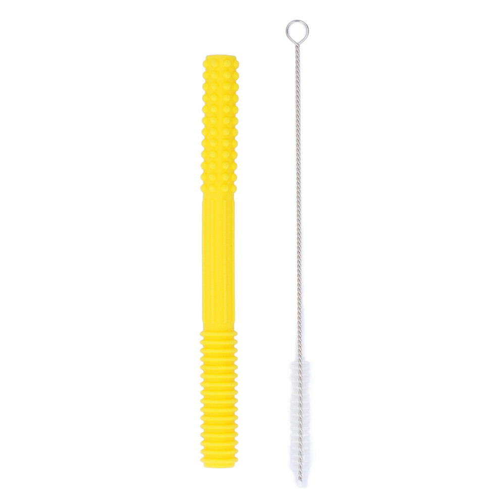 Silicone Teether Tube For Toddlers, Hollow Chewable Toy With Bumps And Stripes Soothing Textures, Freezable Hypoallergenic Teething Relief For Babies