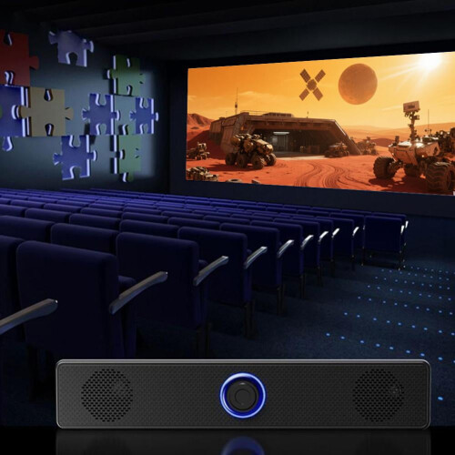 Long computer speakers.Multimedia Speaker 9D Surround Sound Bluetooth/Wired... 1
