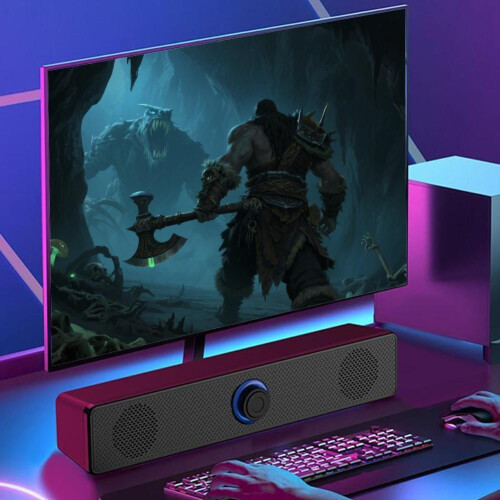 Long computer speakers.Multimedia Speaker 9D Surround Sound Bluetooth/Wired... 2