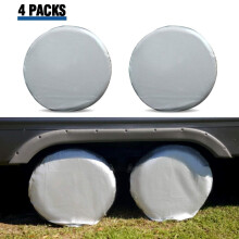 Sun Protection Tire Cover Vinyl Wheel Protector, Weatherproof Durable Material Waterproof And Easy Installation Adjustable Fit For27To29Inches