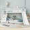 (3ft, White) Bunk Bed with Storage Stairs & Slide, Solid Pine Wood Frame Children Bed 2