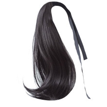 Natural Lookings Curly Ponytail Attachment with Tie On Strap Design Comfortable All Day Wear Ponytail Hairpiece for Lady