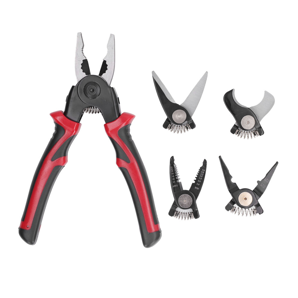 Scissor And Cable Cutters Multifunctional Plier Set Interchangeable Tools With Ergonomic Handle Insulated Grips Includes Wire Stripper Crimping Tool 9180479395799