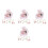 4Sets Kids Clip-on Earrings Assorted Colors Cute Design Lightweight 5