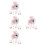 4Sets Kids Clip-on Earrings Assorted Colors Cute Design Lightweight 7