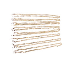 Wear Resistant Iron Replacement Flat Chains Durable and Sturdy Metal Chain Strap for DIY Purse Handbag Shoulder Crossbody Bag Clutch with Snap Hook