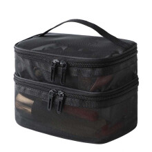 Transparent Travel Toiletry Bag, Double-Layer Portable Storage with Secure Zipper Compartments – Compatible with TSA Security Checks