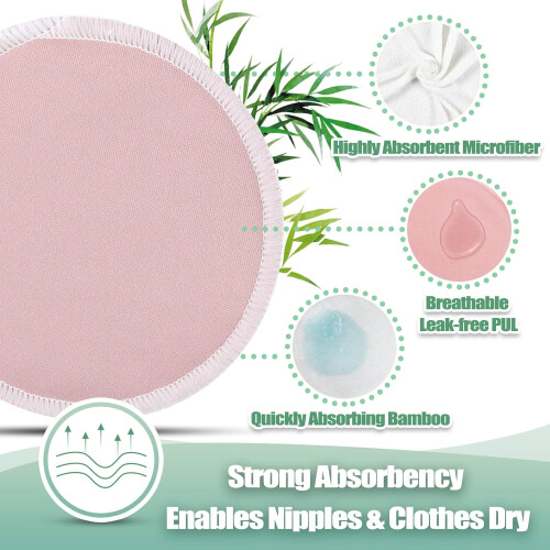 Nursing Breast Pads Washable Reusable 14 Pack 2