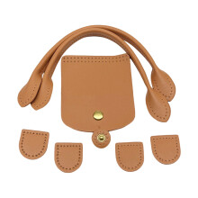 Leather Bag Making Set,Diys Leathers Bag Knitting Set with Top Zipper Flap Cover Shoulder Strap Lock for Shoulder Bags