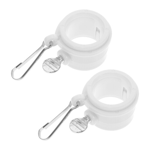4Pcs Anti-Wrap Rotating White Flag Pole Rings for Flagpole Fixing