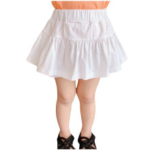 Skirts for Girls Mini Little Festival Ruffle High Cut Cheerleader Cosplay Plain Skort Girls White 8-9 Years