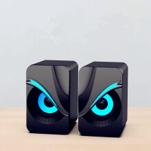 RGB Computer Speakers - 3.9x2.4in USB Powered Desktop Sound Bar, LED Light Stereo Speakers with Bass, Mini Audio for PC Laptop Phone Home