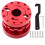 Universal Quick Release Steering Hub Dual Spring Self-indexing Anodized Finish Billet Aluminum Construction6-Bolt Pattern Steering Wheel Compact 1