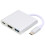 4K 3-in-1 Type-C Docking Station HDMI USB PD Adapter Silver 16
