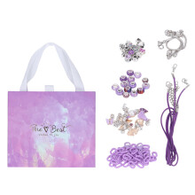 Soothing Lavender Candle Themed DIY Jewelry Kit Premium Beads Lobster Clasp Pendant Set for Custom Earrings Necklaces Keychains Unique Design Concept