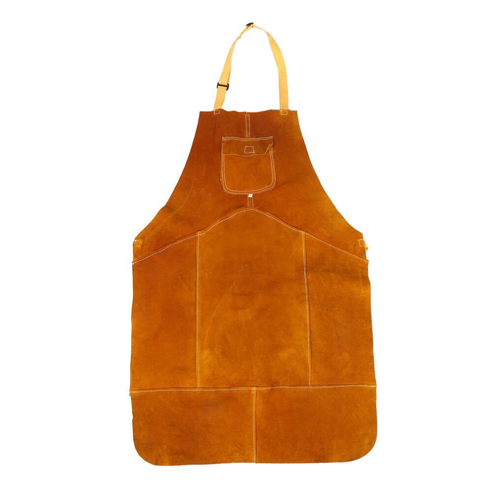 Kevlar Stitching Leather Welding Apron Flame Resistant Fire Resistant Heat Resistant Adjustable Harness Tool Pockets Durable Workwear Safety 9014198344922