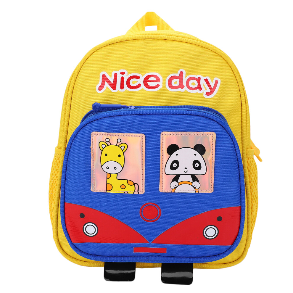 Cute Animal Print Toddler Backpack, Soft Material Waterproof Lightweight Design with Zipper Closure Roomy Pocket Adjustable Shoulder Straps for