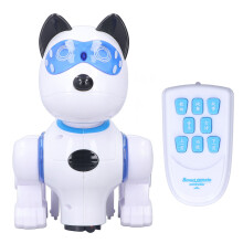 Dancing and Walking RC Robot Dog with Gesture Mode STEM Toy Interactive Hand Motion Gestures Program Treats Rechargeable LED Light Educational Fun