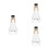3Pcs ABS Trumpet Practice Mutes Silver Durable Instrument Mute Set 9