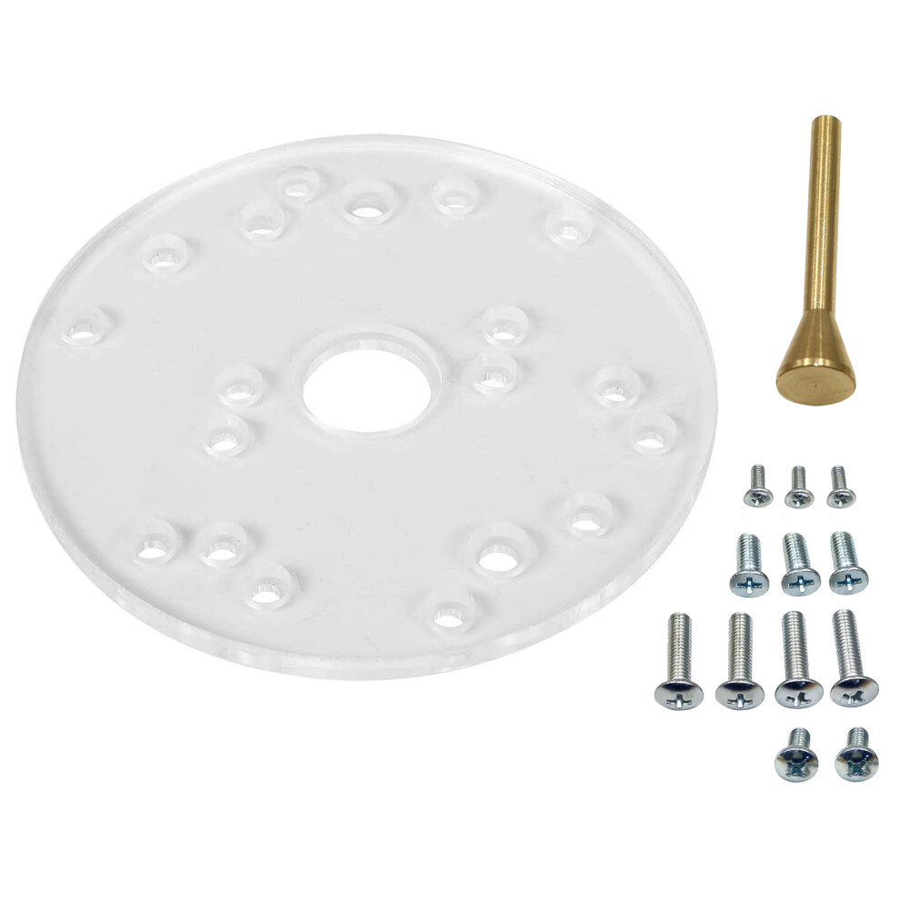 Trim Router Base Plate Clear Acrylic With Brass Centering Pin Wide Compatibility Seamless Integration Into Your Routing Setup Easy To Observe The 9049227888405