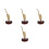 4Pcs Artistic Golden Plastic Music Box Instrument Decor 4