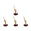 4Pcs Artistic Golden Plastic Music Box Instrument Decor 8