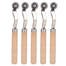 Serrated Tracing Wheel Leather Craft Tool High Grade Steel Needle Pointed Over Stitch Wheel for Sewing Patterns, Paper Perforator for Marking Hole