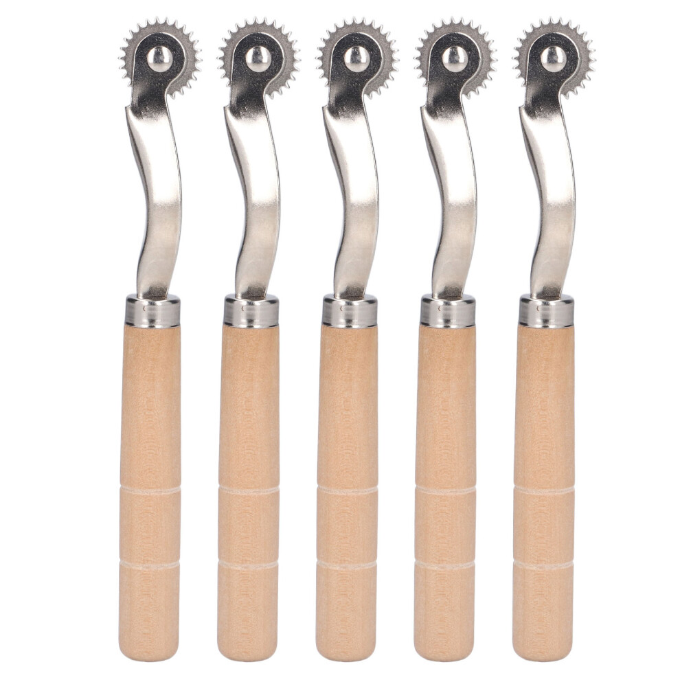 Serrated Tracing Wheel Leather Craft Tool High Grade Steel Needle Pointed Over Stitch Wheel For Sewing Patterns, Paper Perforator For Marking Hole 9049227888771