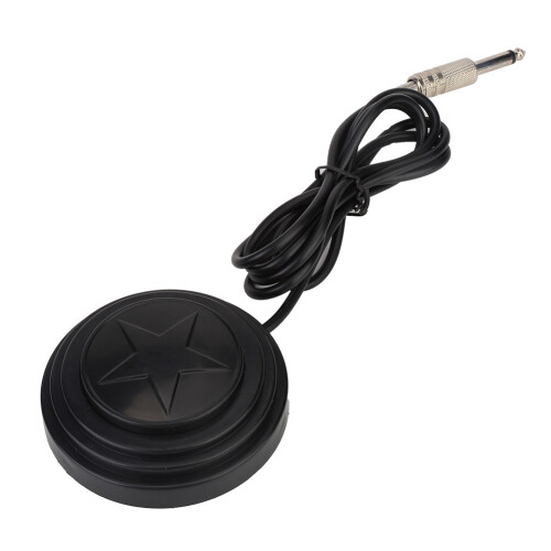 Pedal de tatuagem Standard1 com plugue phono de 4 polegadas, em aço inoxidável, design 360, equipamento robusto de alta qualidade, base