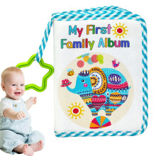 Soft Cloth Baby Photo Album – First Year Growth Record, Compatible with Baby Memory Keepsake