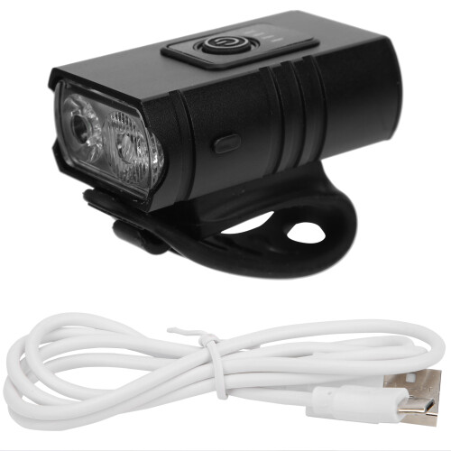 Battery Indicator Bicycle Light USB Rechargeable Super Bright LED Waterproof Design Multiple Lighting Modes Long Running Time Adjustable Mounting