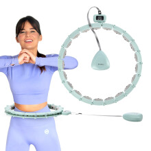 Grüner magnetisch beschwerter Hula Hoop mit Zähler